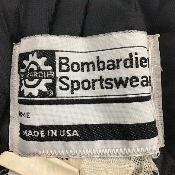 Vintage Bombardier Sportswear Formula Bib Snowpants Size MD-LG - Picture 5 of 5